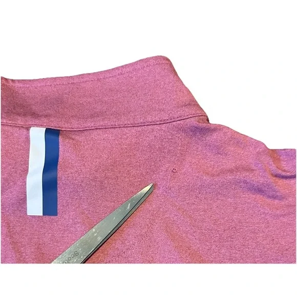Rhoback Pullover Mens Large Red Blue Colorblock Performance Quarter Zip Q-Zip